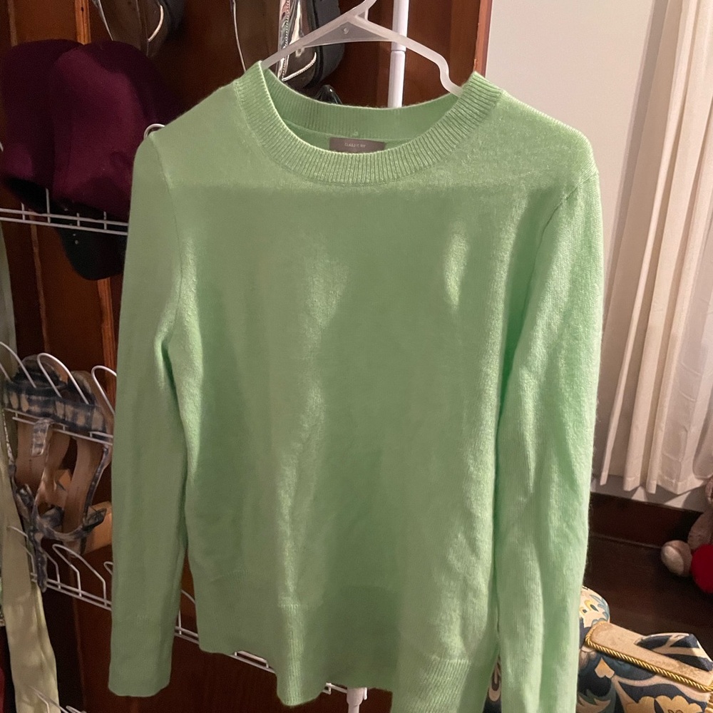 J. Crew Light Green Cashmere Sweater